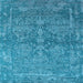 Square Oriental Light Blue Industrial Rug, urb2563lblu