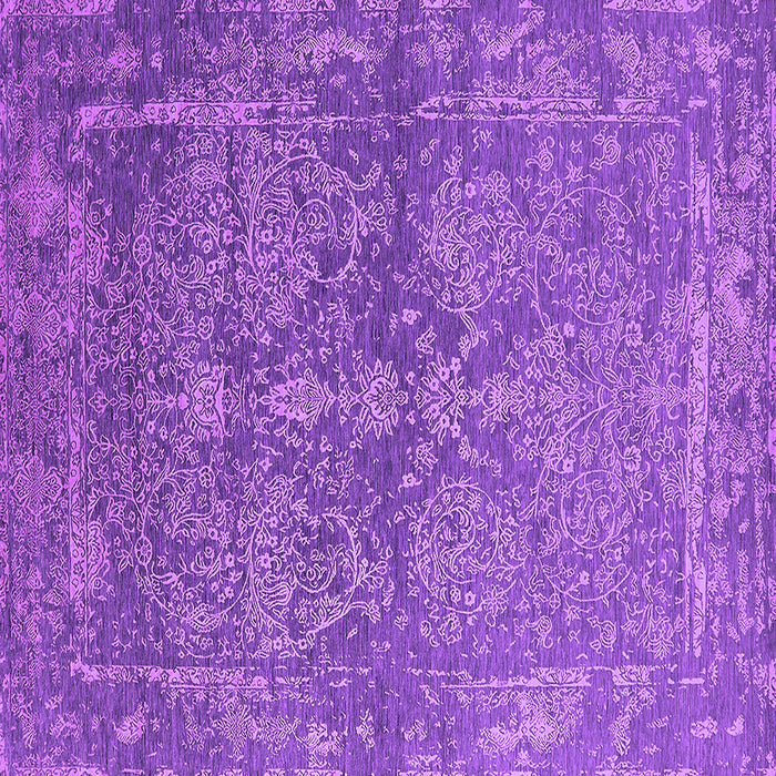 Square Machine Washable Oriental Purple Industrial Area Rugs, wshurb2563pur