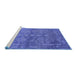 Sideview of Machine Washable Oriental Blue Industrial Rug, wshurb2563blu