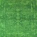 Square Oriental Green Industrial Rug, urb2563grn