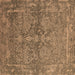 Square Oriental Brown Industrial Rug, urb2563brn