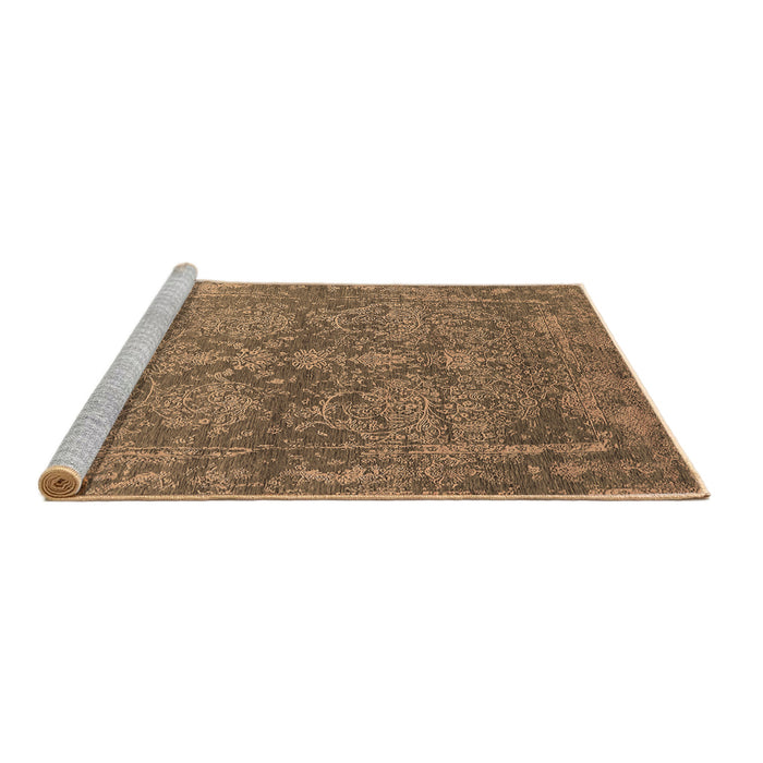 Sideview of Machine Washable Oriental Brown Industrial Rug, wshurb2563brn