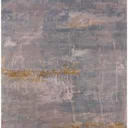 Square Mid-Century Modern Rose Purple Oriental Rug, urb2564