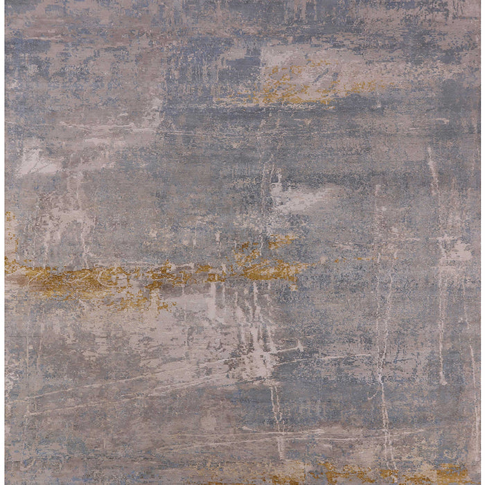 Square Mid-Century Modern Rose Purple Oriental Rug, urb2564