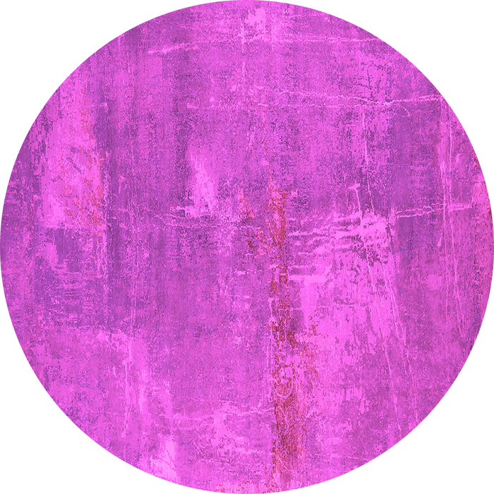 Round Oriental Pink Industrial Rug, urb2564pnk