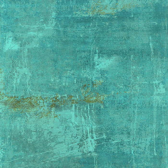 Machine Washable Oriental Turquoise Industrial Area Rugs, wshurb2564turq