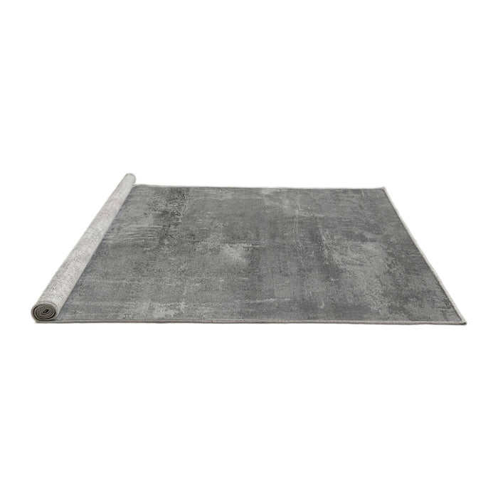Sideview of Machine Washable Oriental Gray Industrial Rug, wshurb2564gry