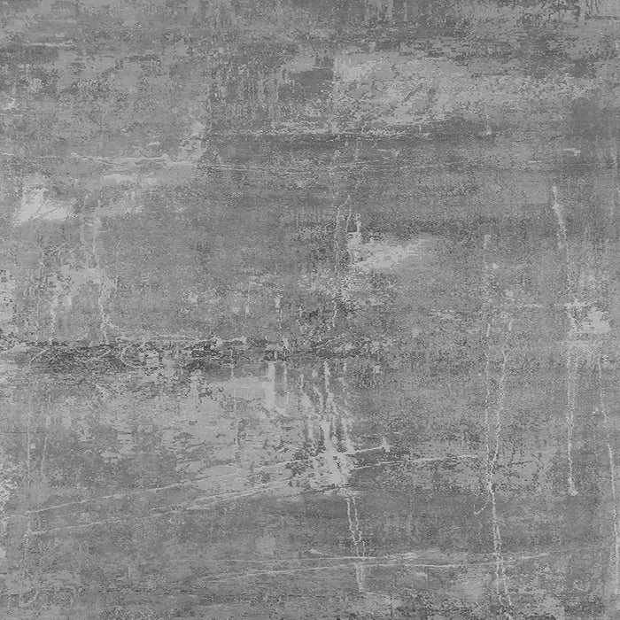 Square Machine Washable Oriental Gray Industrial Rug, wshurb2564gry