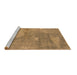 Sideview of Machine Washable Oriental Brown Industrial Rug, wshurb2564brn