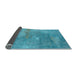 Sideview of Oriental Light Blue Industrial Rug, urb2564lblu