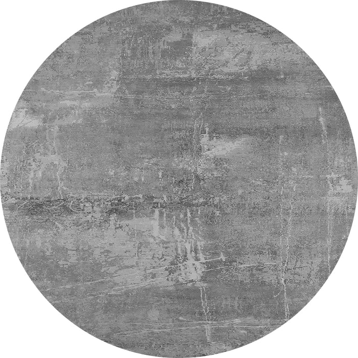 Round Oriental Gray Industrial Rug, urb2564gry