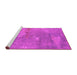 Sideview of Machine Washable Oriental Pink Industrial Rug, wshurb2564pnk