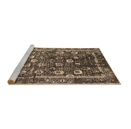 Sideview of Machine Washable Oriental Brown Industrial Rug, wshurb2565brn
