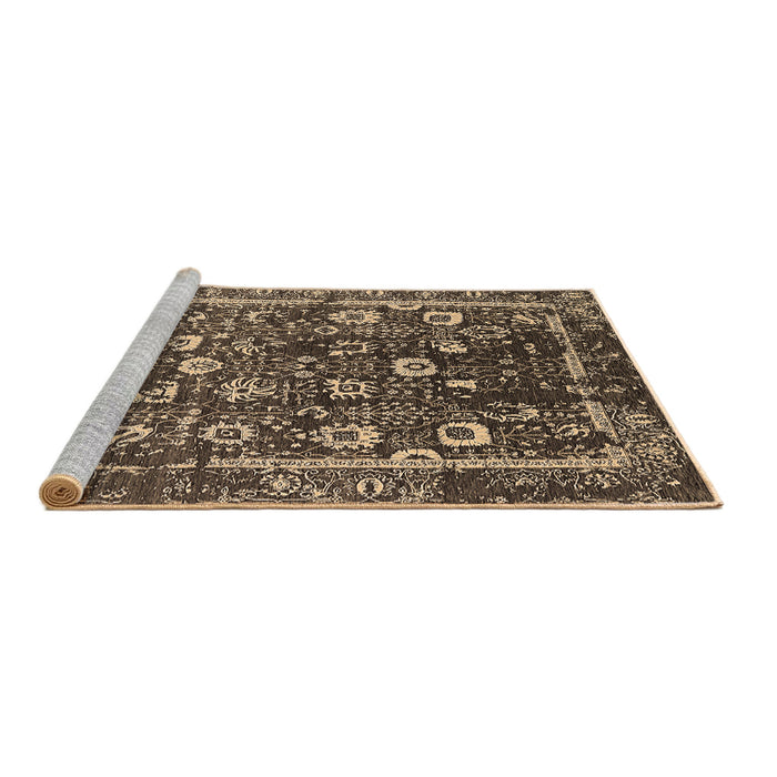Sideview of Machine Washable Oriental Brown Industrial Rug, wshurb2565brn
