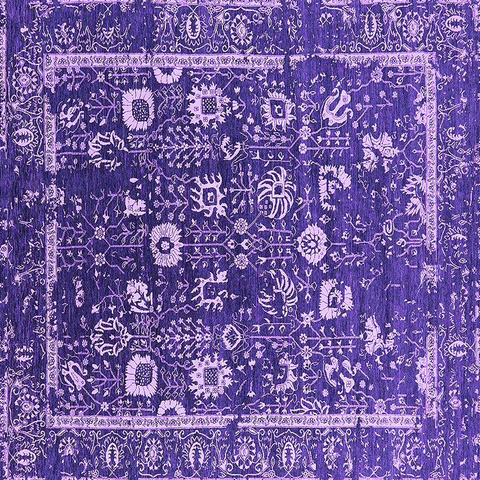 Square Machine Washable Oriental Purple Industrial Area Rugs, wshurb2565pur