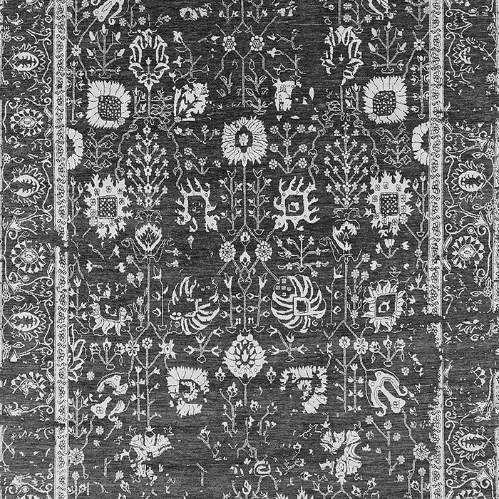 Machine Washable Oriental Gray Industrial Rug, wshurb2565gry