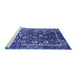 Sideview of Machine Washable Oriental Blue Industrial Rug, wshurb2565blu