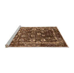 Sideview of Machine Washable Oriental Orange Industrial Area Rugs, wshurb2565org