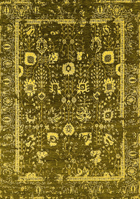 Oriental Yellow Industrial Rug, urb2565yw