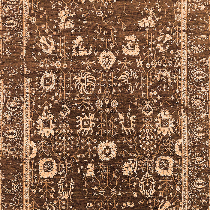 Machine Washable Oriental Orange Industrial Area Rugs, wshurb2565org