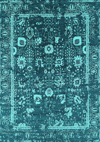 Oriental Turquoise Industrial Rug, urb2565turq