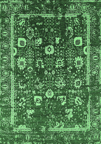 Oriental Emerald Green Industrial Rug, urb2565emgrn