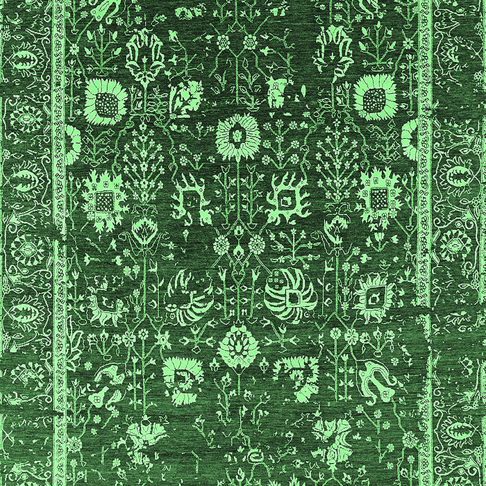 Oriental Emerald Green Industrial Rug, urb2565emgrn