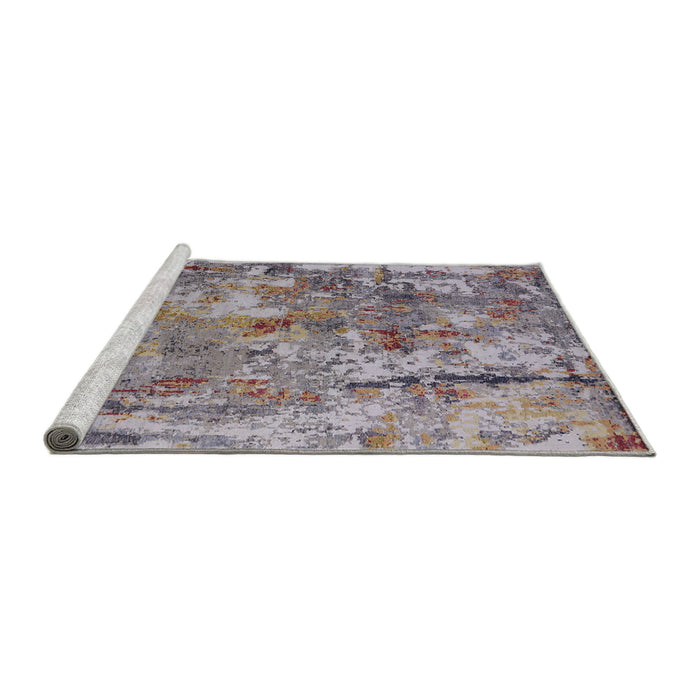 Sideview of Machine Washable Industrial Modern Purple Rug, wshurb2566