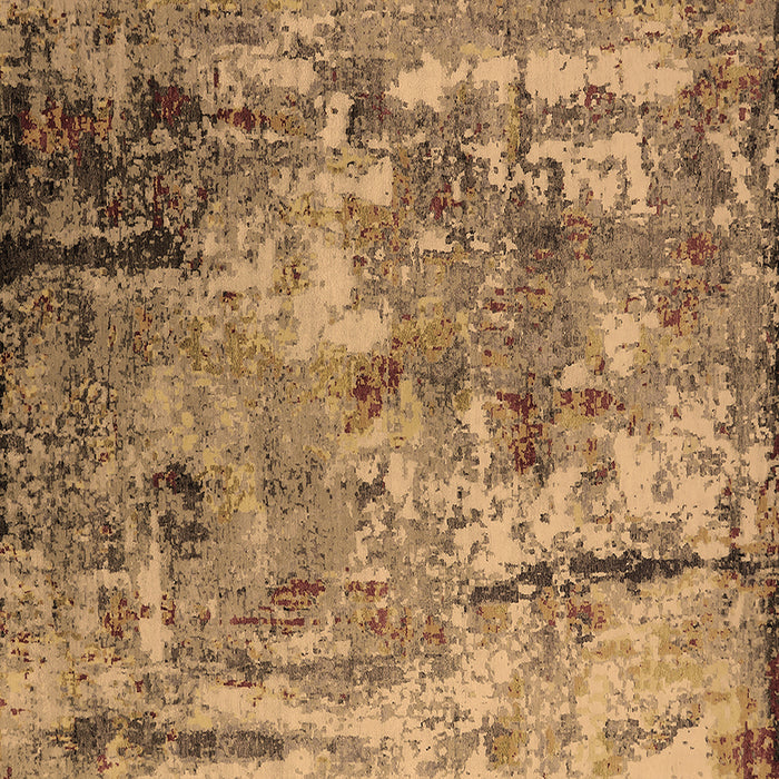 Square Machine Washable Oriental Brown Industrial Rug, wshurb2566brn