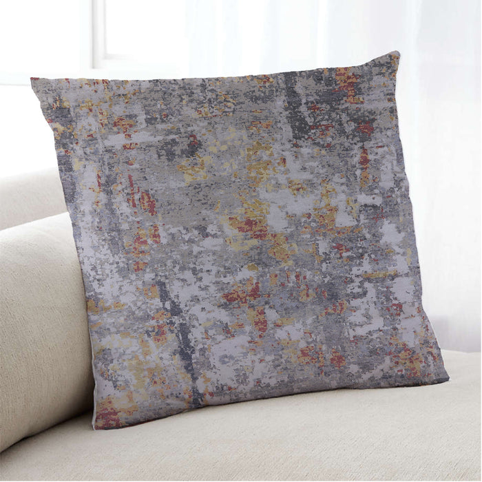 Lifestyle Image of Mid-Century Modern Urban Square Purple Throw Pillow, 18 inch by 18 inch, pwurb2566