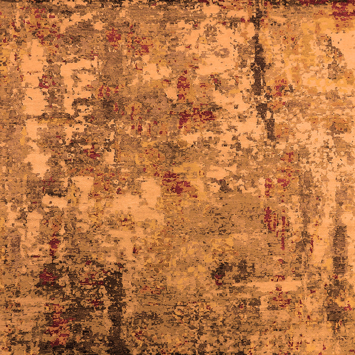 Square Oriental Orange Industrial Rug, urb2566org