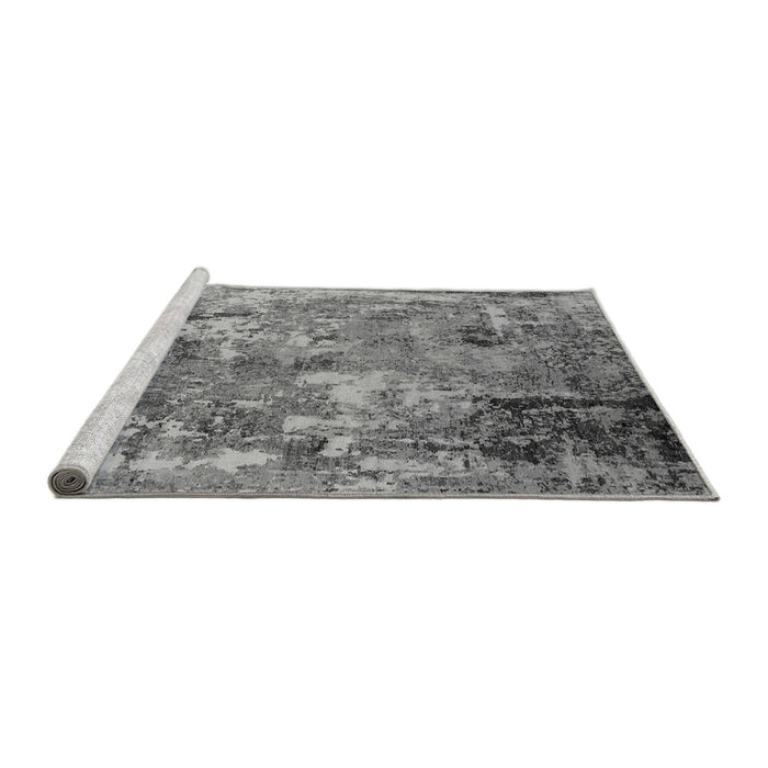 Sideview of Machine Washable Oriental Gray Industrial Rug, wshurb2566gry
