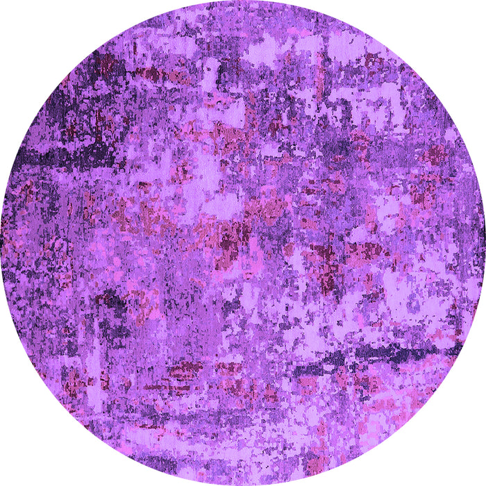 Round Oriental Purple Industrial Rug, urb2566pur