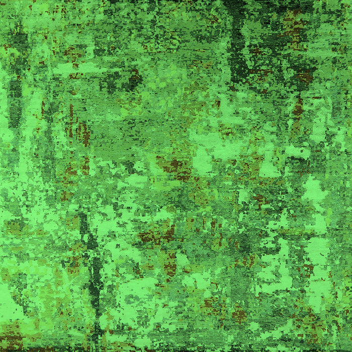Square Oriental Green Industrial Rug, urb2566grn