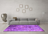 Machine Washable Oriental Purple Industrial Rug, wshurb2566pur