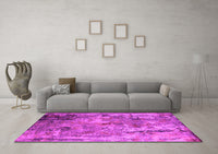 Machine Washable Oriental Pink Industrial Rug, wshurb2566pnk