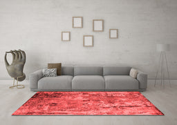 Industrial Red Washable Rugs