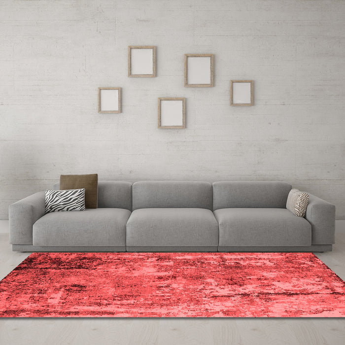 Industrial Red Washable Rugs