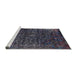 Sideview of Machine Washable Industrial Modern Charcoal Black Rug, wshurb2567