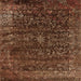 Square Oriental Orange Industrial Rug, urb2567org