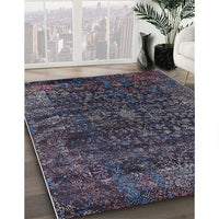 Mid-Century Modern Charcoal Black Oriental Rug, urb2567