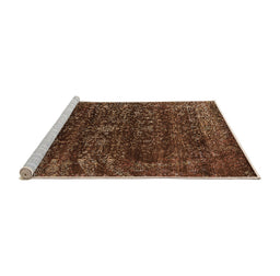 Sideview of Machine Washable Oriental Orange Industrial Area Rugs, wshurb2567org