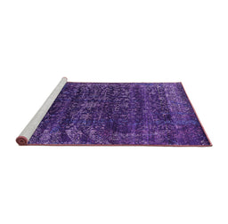 Sideview of Machine Washable Oriental Purple Industrial Area Rugs, wshurb2567pur
