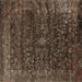 Square Oriental Brown Industrial Rug, urb2567brn