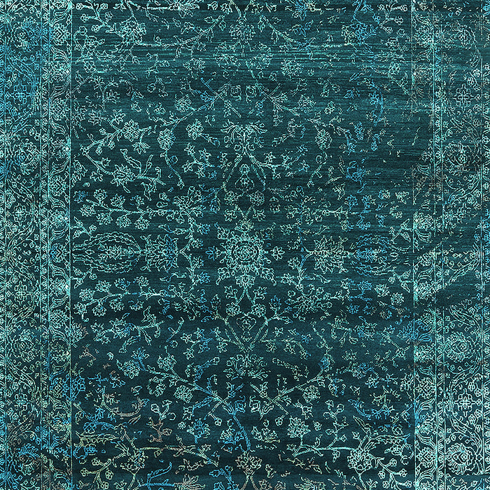 Oriental Turquoise Industrial Rug, urb2567turq