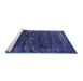 Sideview of Machine Washable Oriental Blue Industrial Rug, wshurb2567blu