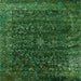 Square Oriental Green Industrial Rug, urb2567grn