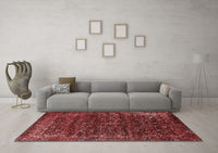 Machine Washable Oriental Red Industrial Rug, wshurb2567red