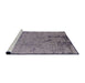 Sideview of Machine Washable Industrial Modern Viola Purple Rug, wshurb2568