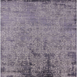 Square Machine Washable Industrial Modern Viola Purple Rug, wshurb2568